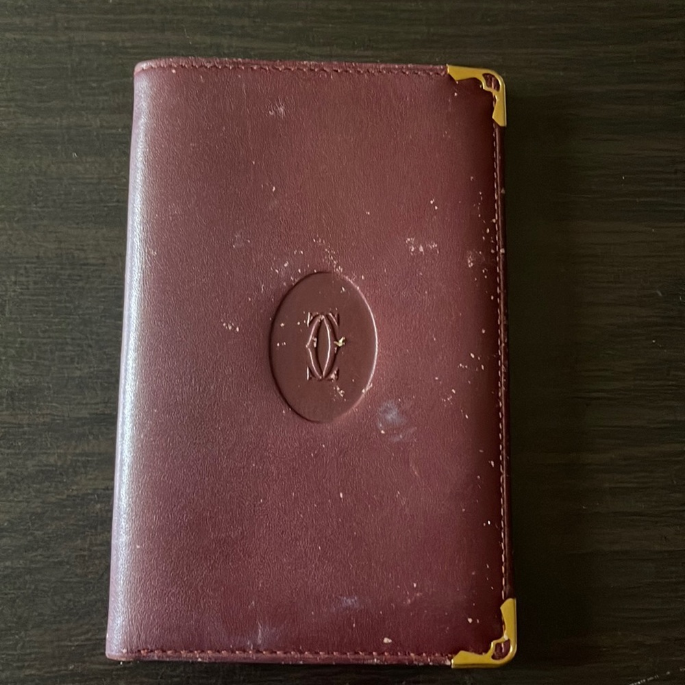 Vintage Maroon Cartier Wallet